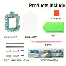Load image into Gallery viewer, Special Shape Floral Diamond Painting Photo Frame Kits Bedroom Table Decor