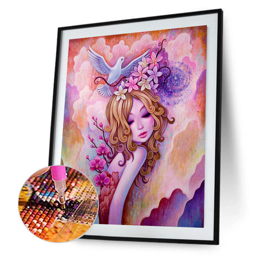Diamond Painting - Full Round - girl (40*50CM)
