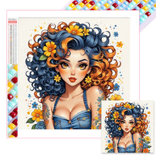 Load image into Gallery viewer, Diamond Painting - Full Square - blue girl (40*40CM)