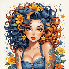 Load image into Gallery viewer, Diamond Painting - Full Square - blue girl (40*40CM)