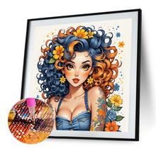 Load image into Gallery viewer, Diamond Painting - Full Square - blue girl (40*40CM)