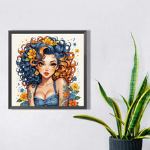 Load image into Gallery viewer, Diamond Painting - Full Square - blue girl (40*40CM)