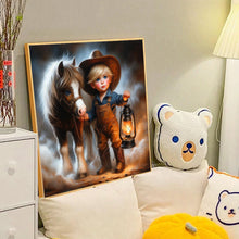 Load image into Gallery viewer, Diamond Painting - Full Round - cowboy kid (40*40CM)