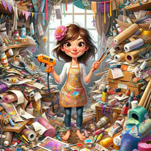 Load image into Gallery viewer, Diamond Painting - Full Round - handmade girl (50*50CM)