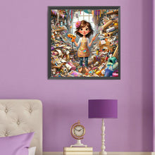 Load image into Gallery viewer, Diamond Painting - Full Round - handmade girl (50*50CM)
