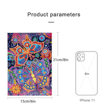 Load image into Gallery viewer, Special Shaped Butterfly Diamond Painting Diary Book Crystal Notepad Sketchbook