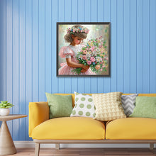 Load image into Gallery viewer, Diamond Painting - Partial Special Shaped - flower girl (30*30CM)