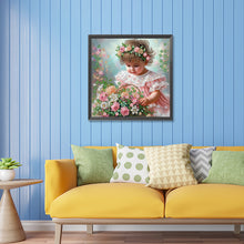 Load image into Gallery viewer, Diamond Painting - Partial Special Shaped - flower girl (30*30CM)