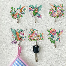 Load image into Gallery viewer, 6Pcs Diamond Painting Hooks Colorful Animal Flower Diamond Art Craft Wall Hooks