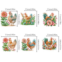 Load image into Gallery viewer, 6Pcs Diamond Painting Hooks Colorful Animal Flower Diamond Art Craft Wall Hooks
