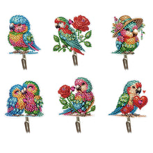 Load image into Gallery viewer, 6Pcs Diamond Painting Hooks Colorful Animal Flower Diamond Art Craft Wall Hooks