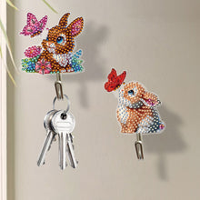 Load image into Gallery viewer, 6Pcs Diamond Painting Hooks Colorful Animal Flower Diamond Art Craft Wall Hooks