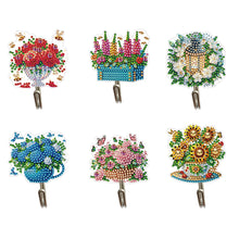 Load image into Gallery viewer, 6Pcs Diamond Painting Hooks Colorful Animal Flower Diamond Art Craft Wall Hooks