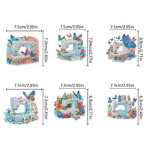 Load image into Gallery viewer, 6Pcs Diamond Painting Hooks Colorful Animal Flower Diamond Art Craft Wall Hooks