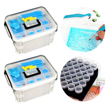 Load image into Gallery viewer, 111Pcs DIY Diamond Painting Tools Set Tweezers Art Craft Supplies (Blue)