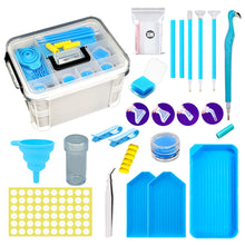 Load image into Gallery viewer, 111Pcs DIY Diamond Painting Tools Set Tweezers Art Craft Supplies (Blue)