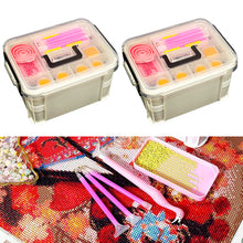 Load image into Gallery viewer, 111Pcs DIY Diamond Painting Tools Set Tweezers Art Craft Supplies (Pink)
