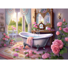 Load image into Gallery viewer, Diamond Painting - Full Round - Flower room bathtub (40*30CM)