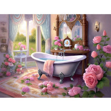Load image into Gallery viewer, Diamond Painting - Full Round - Flower room bathtub (40*30CM)