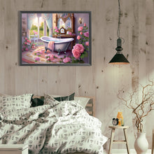 Load image into Gallery viewer, Diamond Painting - Full Round - Flower room bathtub (40*30CM)