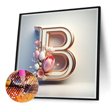 Load image into Gallery viewer, Diamond Painting - Full Round - Flower letter B (40*40CM)