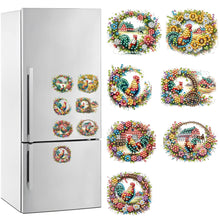 Load image into Gallery viewer, Diamond Painting Fridge Magnet Rooster Special Shape Diamond Art Magnets Decals