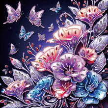 Load image into Gallery viewer, Diamond Painting - Partial Special Shaped - night rose butterfly (30*30CM)