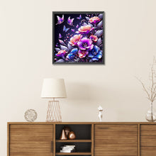 Load image into Gallery viewer, Diamond Painting - Partial Special Shaped - night rose butterfly (30*30CM)