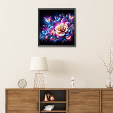 Load image into Gallery viewer, Diamond Painting - Partial Special Shaped - night rose butterfly (30*30CM)