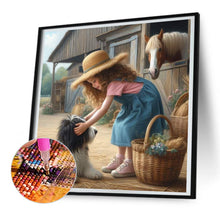 Load image into Gallery viewer, Diamond Painting - Full Round - farm girl (30*30CM)