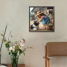 Load image into Gallery viewer, Diamond Painting - Full Round - farm girl (30*30CM)