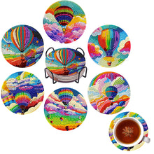 Load image into Gallery viewer, 6Pcs Diamond Painting Coasters Balloon DIY Diamond Crafts Projects for Beginners