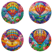 Load image into Gallery viewer, 4Pcs Diamond Painting Placemat Hot Air Balloon and Flower Art Craft Supplies
