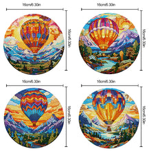 Load image into Gallery viewer, 4Pcs Diamond Painting Placemat Hot Air Balloon and Mountain Art Craft Supplies
