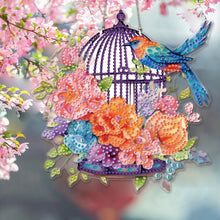 Load image into Gallery viewer, Acrylic Special Shape Flower Birdcage Rhinestone Diamond Art Pendants for Wall