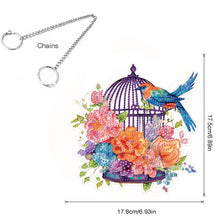 Load image into Gallery viewer, Acrylic Special Shape Flower Birdcage Rhinestone Diamond Art Pendants for Wall