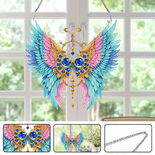 Load image into Gallery viewer, Acrylic Special Shape Colorful Wing Diamond Painting Pendant for Wall Window