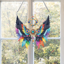 Load image into Gallery viewer, Acrylic Special Shape Colorful Wing Diamond Painting Pendant for Wall Window