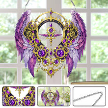 Load image into Gallery viewer, Acrylic Special Shape Colorful Wing Diamond Painting Pendant for Wall Window