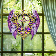 Load image into Gallery viewer, Acrylic Special Shape Colorful Wing Diamond Painting Pendant for Wall Window