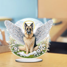 Load image into Gallery viewer, Acrylic Winged Dog Table Top Diamond Painting Ornament Kits Home Bedroom Decor