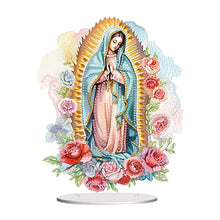 Load image into Gallery viewer, Acrylic Virgin Mary Desktop Diamond Art Kits Diamond Painting Home Ornaments Kit