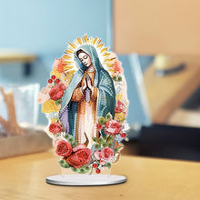 Load image into Gallery viewer, Acrylic Virgin Mary Desktop Diamond Art Kits Diamond Painting Home Ornaments Kit