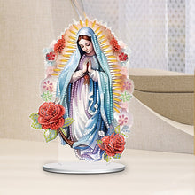 Load image into Gallery viewer, Acrylic Virgin Mary Desktop Diamond Art Kits Diamond Painting Home Ornaments Kit