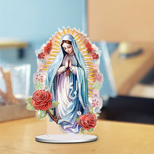Load image into Gallery viewer, Acrylic Virgin Mary Desktop Diamond Art Kits Diamond Painting Home Ornaments Kit
