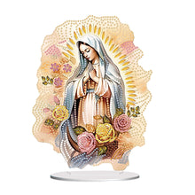 Load image into Gallery viewer, Acrylic Virgin Mary Desktop Diamond Art Kits Diamond Painting Home Ornaments Kit