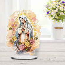 Load image into Gallery viewer, Acrylic Virgin Mary Desktop Diamond Art Kits Diamond Painting Home Ornaments Kit