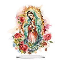 Load image into Gallery viewer, Acrylic Virgin Mary Desktop Diamond Art Kits Diamond Painting Home Ornaments Kit