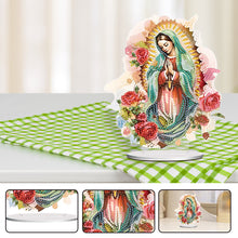 Load image into Gallery viewer, Acrylic Virgin Mary Desktop Diamond Art Kits Diamond Painting Home Ornaments Kit