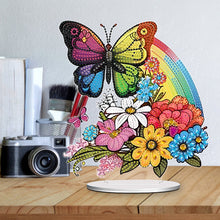 Load image into Gallery viewer, Acrylic Rainbow Butterfly Diamond Painting Desktop Ornaments Kit Home Decoration